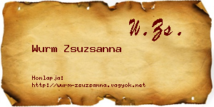 Wurm Zsuzsanna névjegykártya