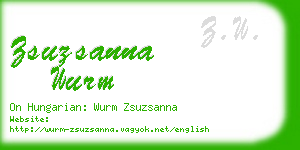 zsuzsanna wurm business card